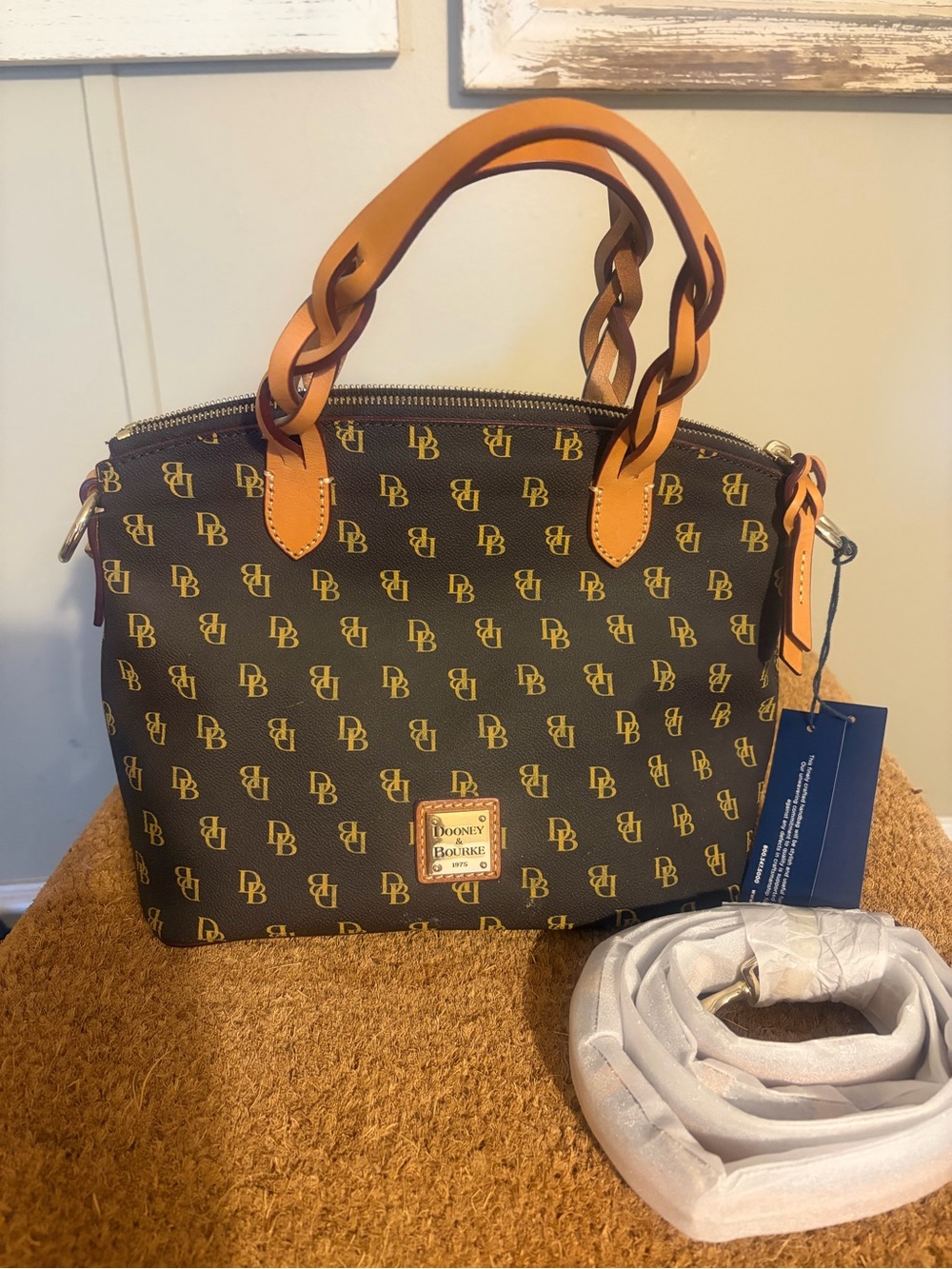 Dooney & Bourke Blakely Small Brown T'Moro Celeste Satchel
